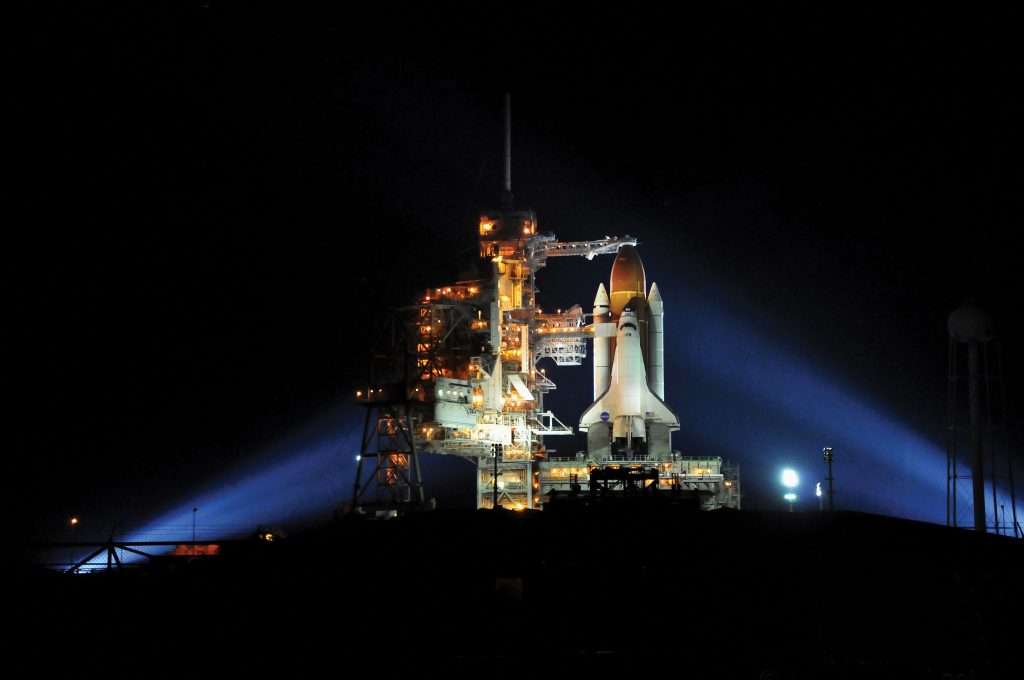 Endeavour before STS-134 launch. Credit: Julian Leek