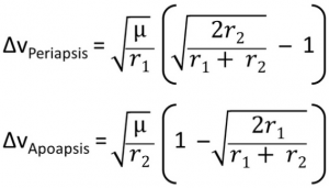 Delta V Equations