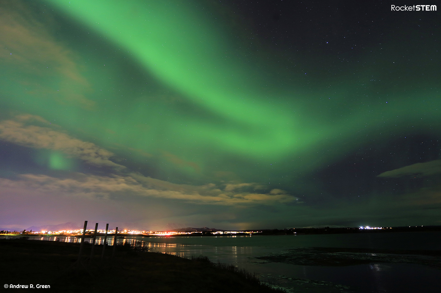 Aurora Borealis as seen in the skies near Reykjavik, Iceland. Photo: Andrew Green