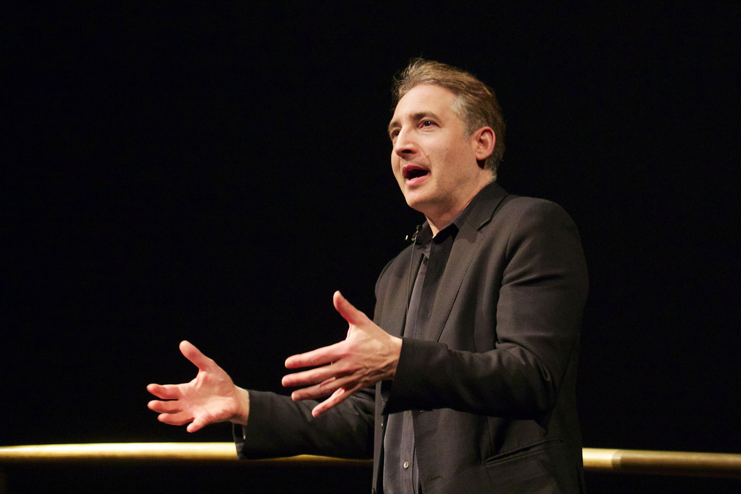 Brian Greene speaking at the Smithsonion National Air and Space Museum in Washington, D.C. Credit: Kurt Raschke