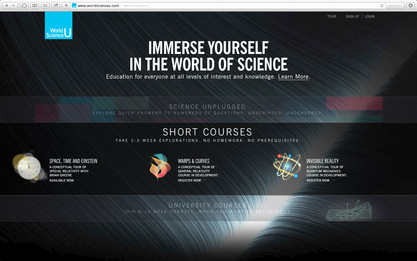 The World Science U homepage: www.worldscienceu.com