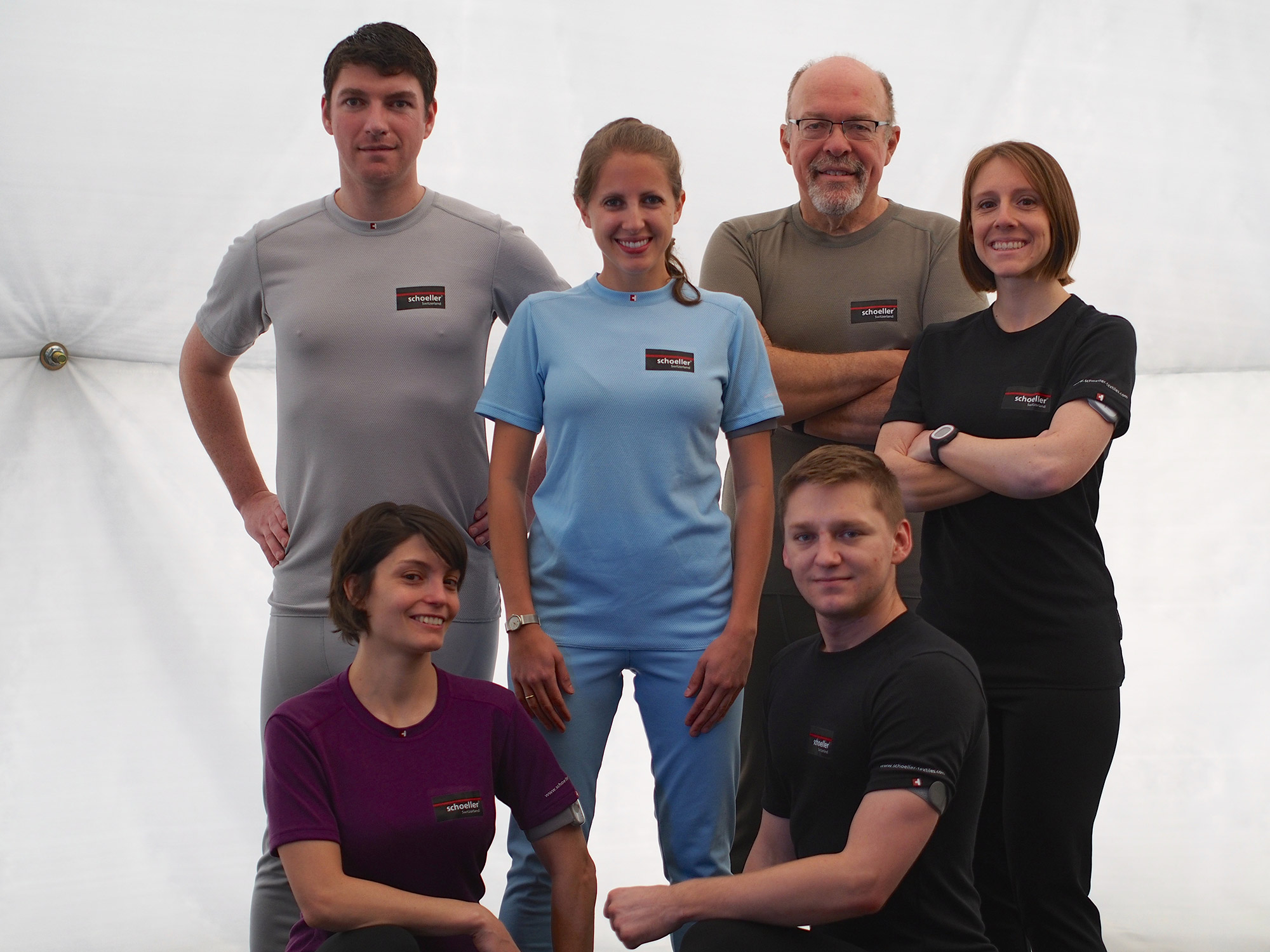 HI-SEAS 2 crew members are: Lucie Poulet, Ross Lockwood (front row), Annie Caraccio, Tiffany Swarmer (middle row) Casey Stedman and Ron Williams (back row). Photo by Ross Lockwood.