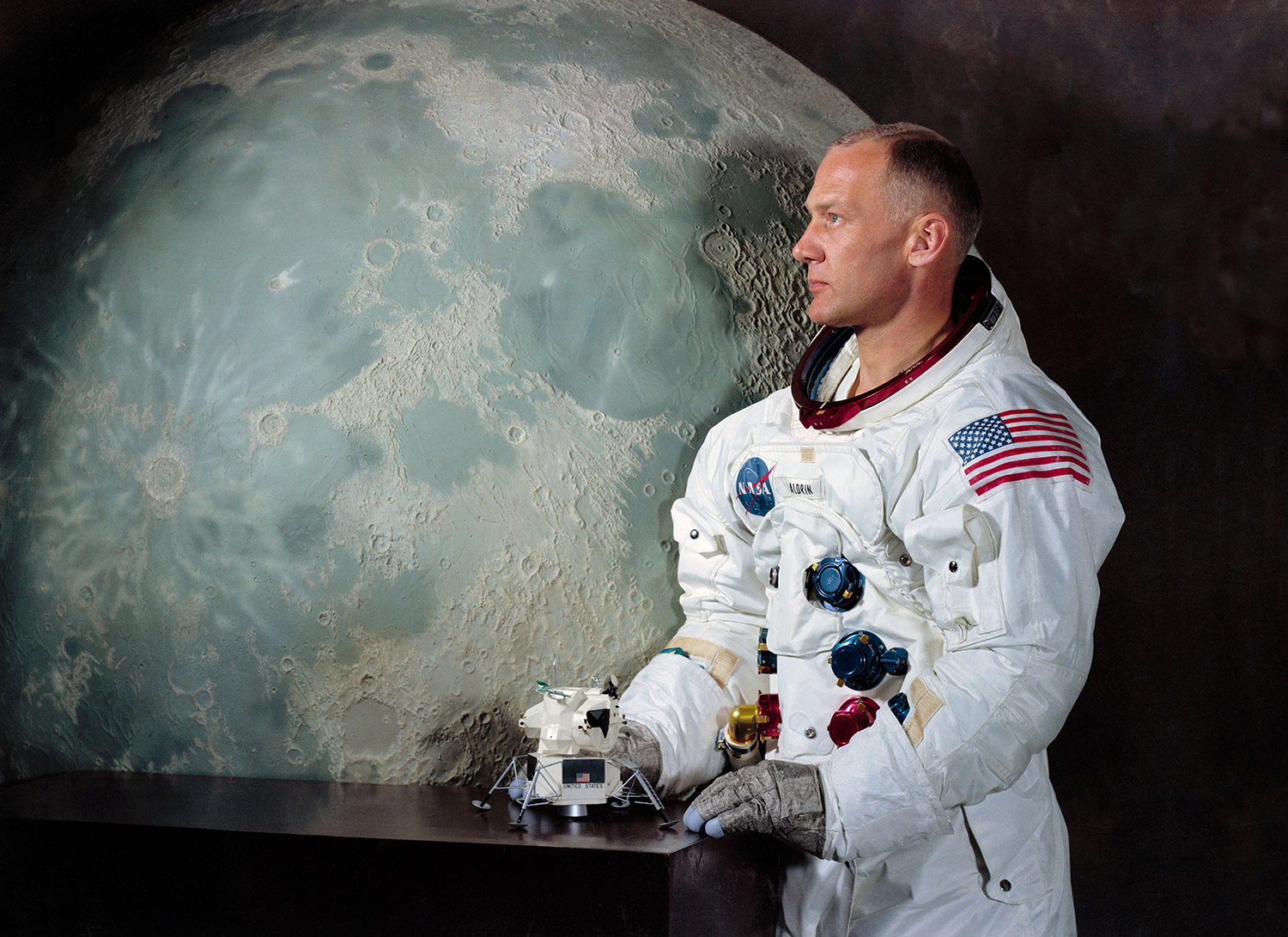 An official NASA portrait of astronaut Buzz Aldrin. Credit: NASA via Retro Space Images