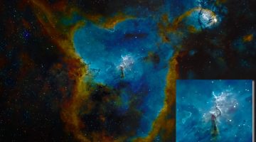 Star Cluster at the center of the Heart Nebula IC1805. Credit Dave Smith www.AstroSnaps.co.uk