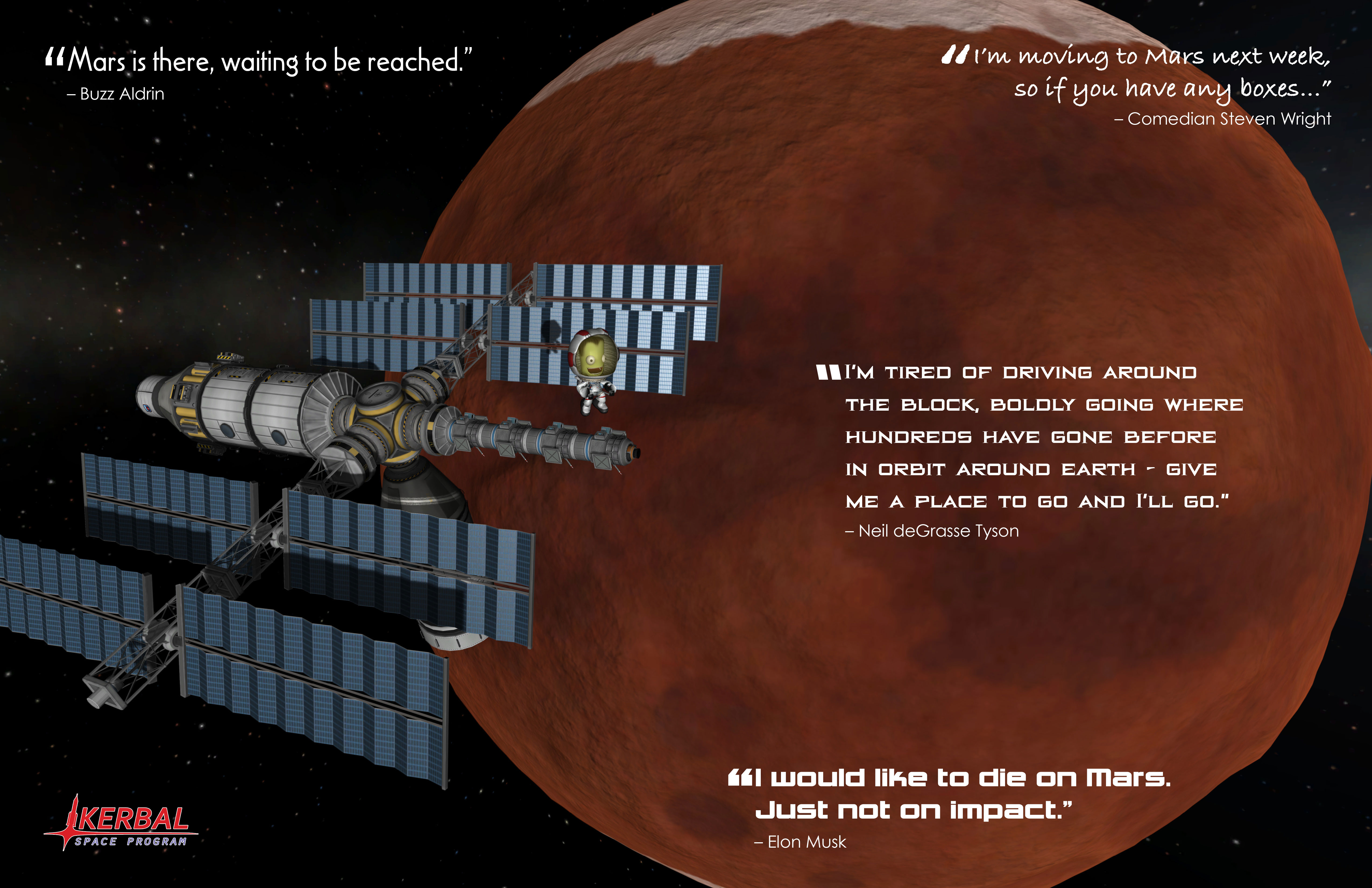 KERBAL SPACE PROGRAM DUNA (Mars) POSTER. Credit: Squad, Monkey Squad S.A de C.V.