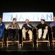 NASA astronaut Drew Feustel, left, actor Matt Damon, film director Ridley Scott, author Andy Weir, and NASA Director of the Planetary Science,  Jim Green, participate in a question and answer session about NASA’s journey to Mars and the film ”The Martian," Tuesday, Aug. 18, 2015, at the United Artist Theater in La Cañada Flintridge, California. NASA scientists and engineers served as technical consultants on the film. The movie portrays a realistic view of the climate and topography of Mars, based on NASA data, and some of the challenges NASA faces as we prepare for human exploration of the Red Planet in the 2030s. Credit: NASA/Bill Ingalls