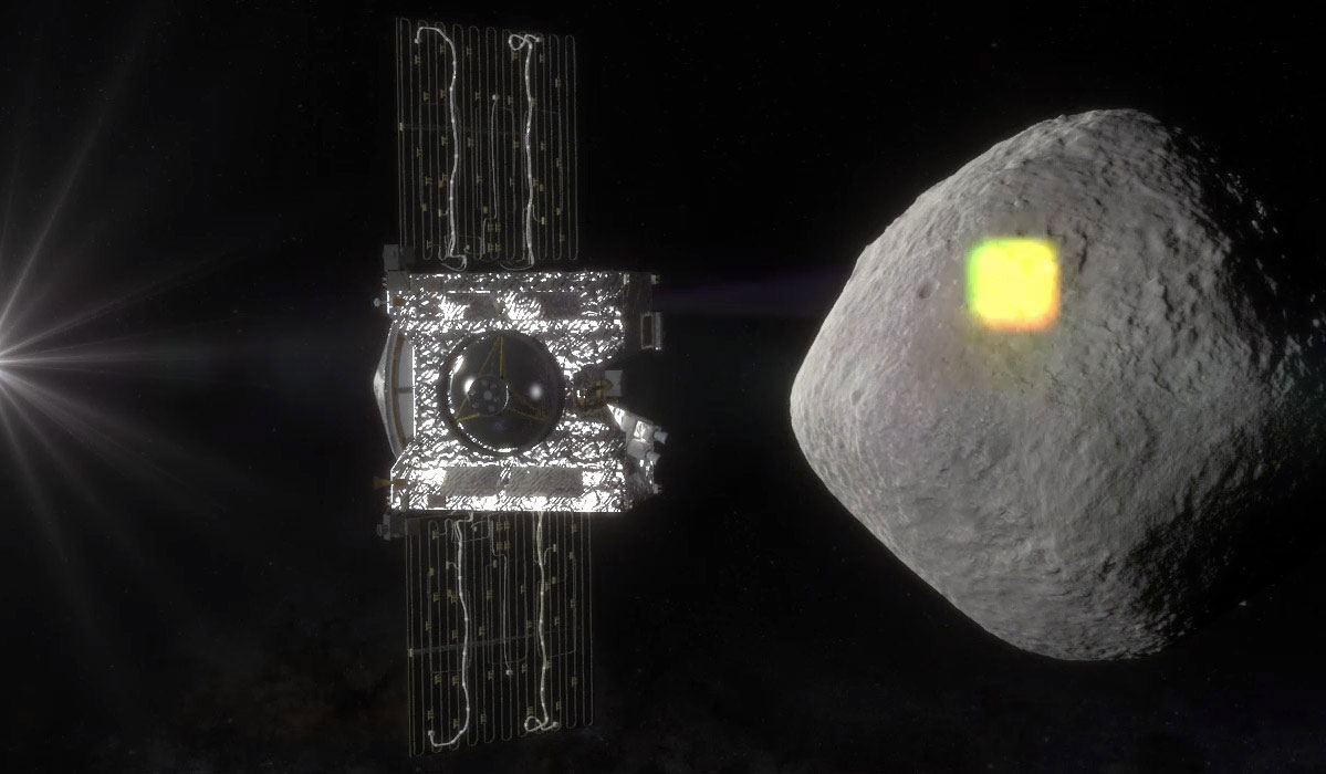 OSIRIS-REx will spend a year surveying Bennu before collecting a sample to return to Earth for analysis. Credit: NASA/Goddard/University of Arizona